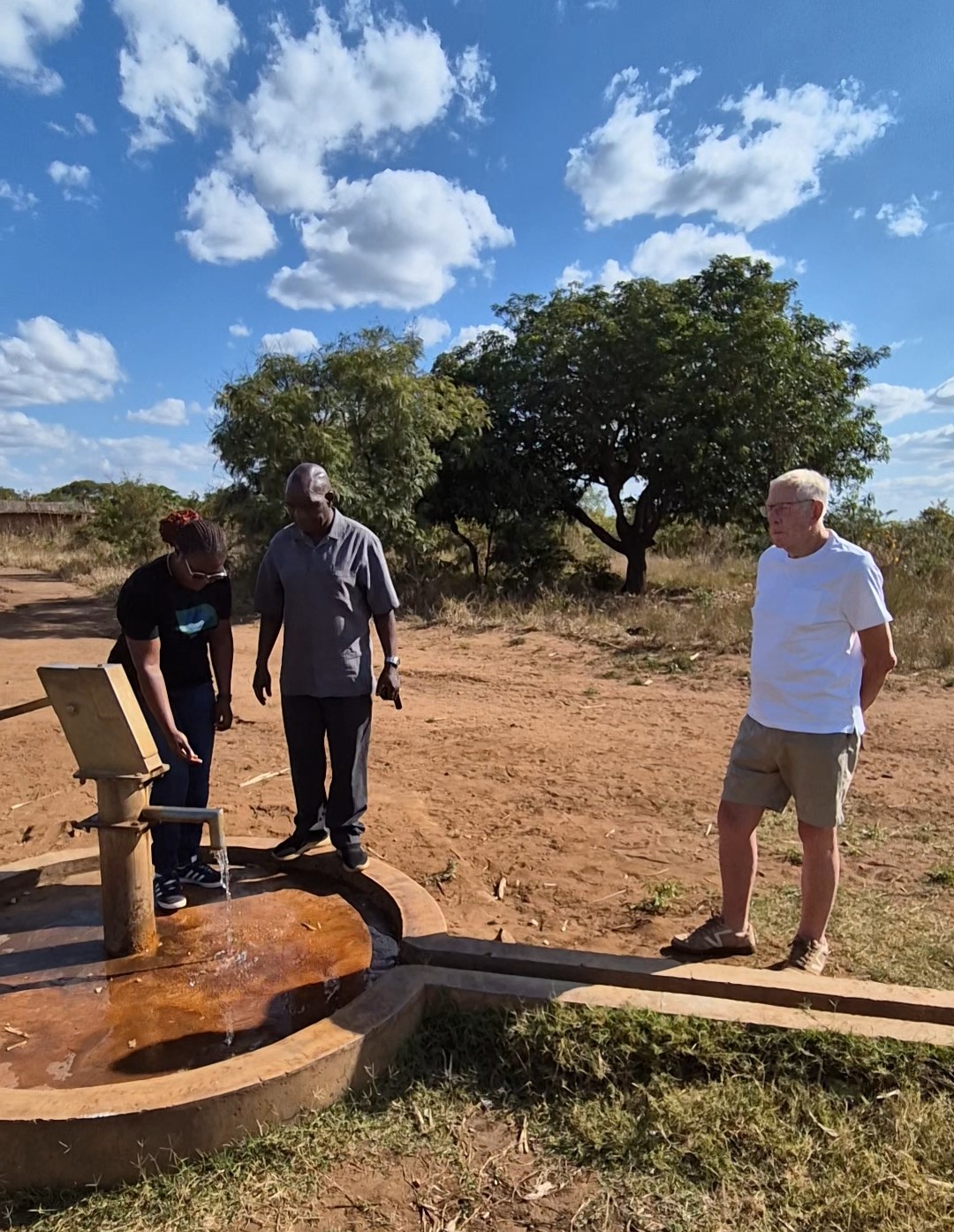 A clean-water well supported by ZOE Zambia.