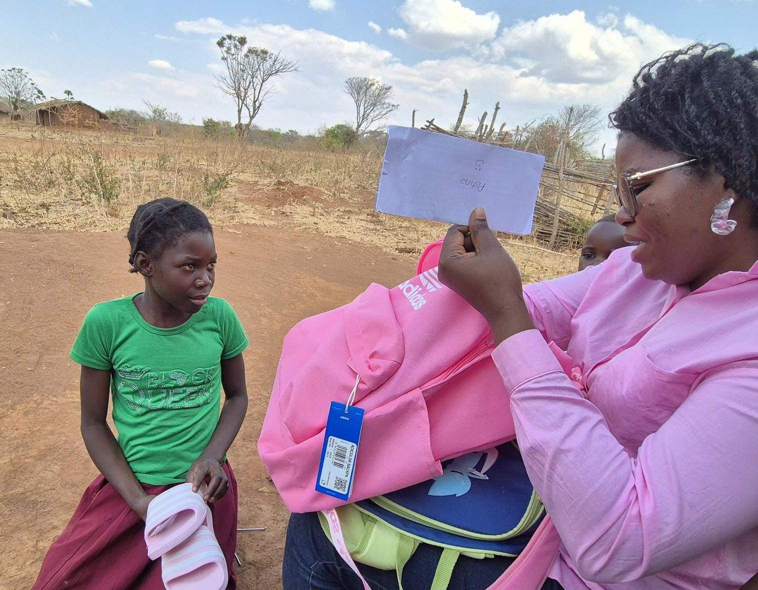A ZOE visit delivering letters and gifts from sponsors.
